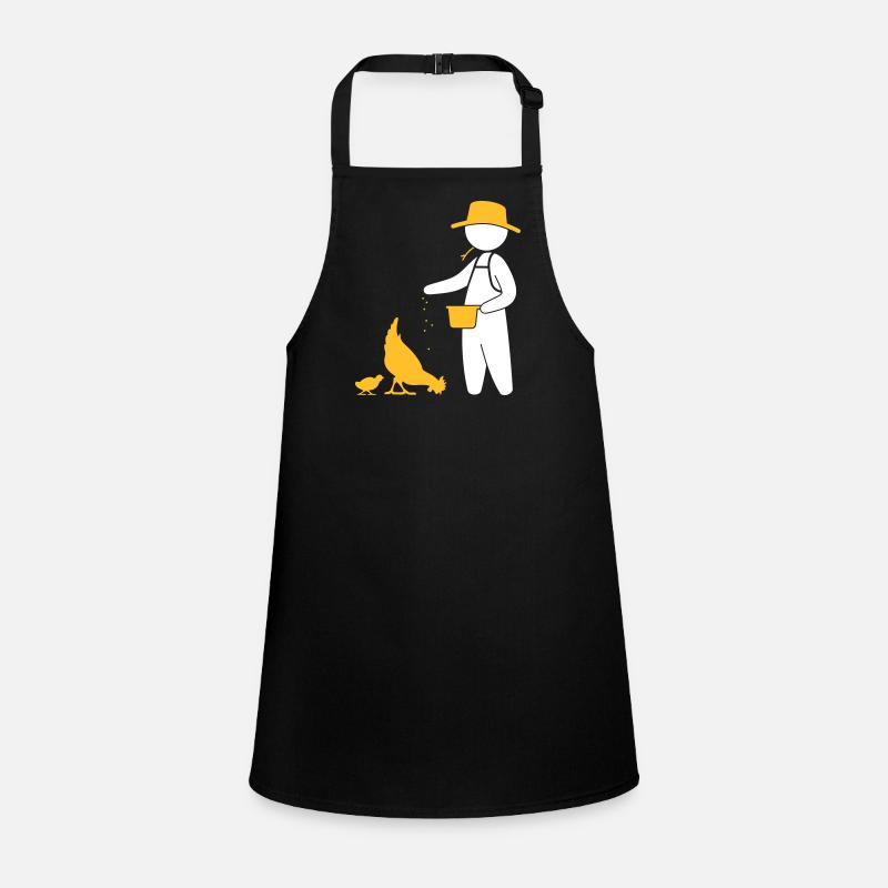 Farmer Feeding The Chickens Children's Apron