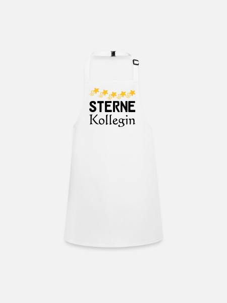 Sterne Kollegin Geschenk - Schürze für Kinder - Weiß - Vorne