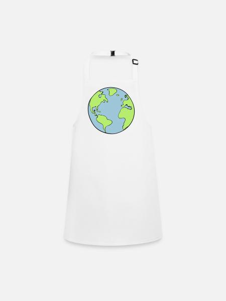 earth - Children's Apron - white - Front