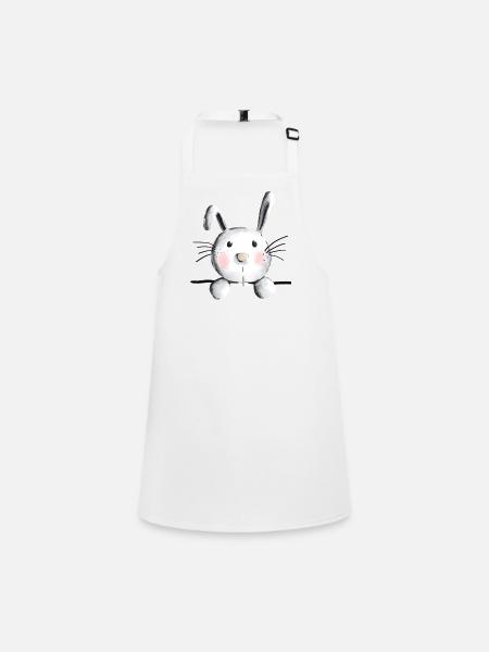 Cute bunny - bunny - rabbit - rabbit - Children's Apron - white - Front