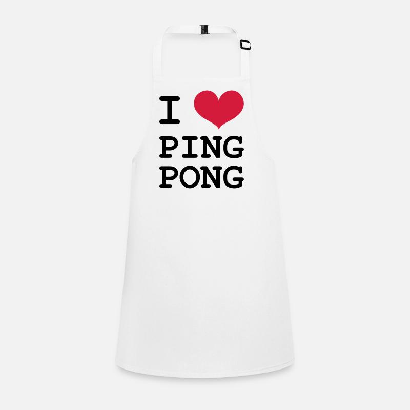 I Love Ping Pong Schürze für Kinder