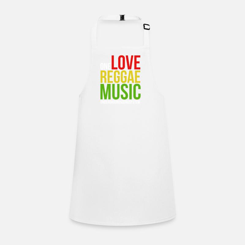 One Love Conception musicale Reggae Tablier Enfant