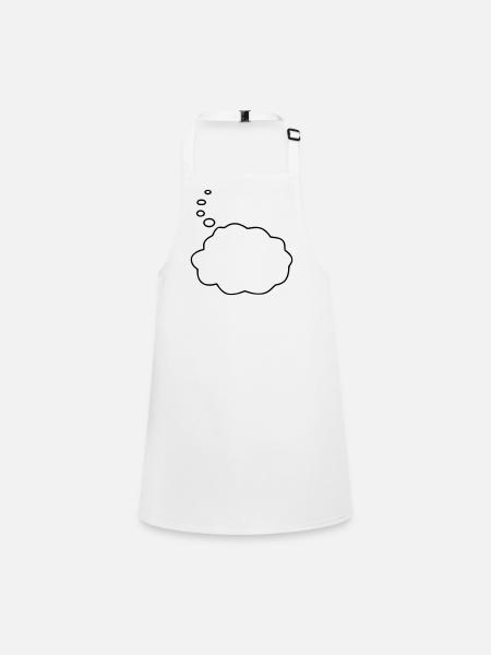 Speech Bubble / Thought Bubble - Children's Apron - white - Front