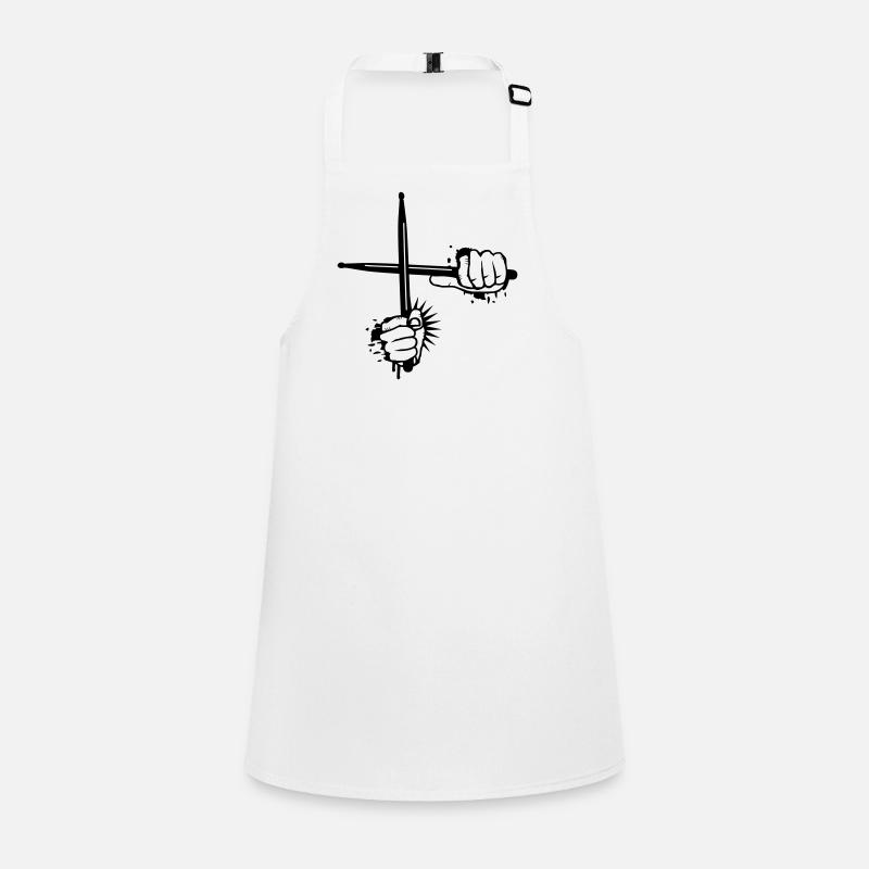 two crossed drumsticks Children's Apron