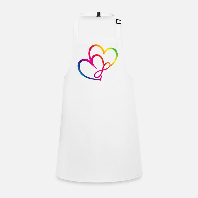 Two Hearts Rainbow Infinity Love CSD LGBT Children's Apron