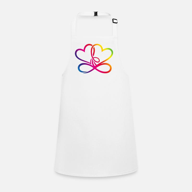 Two Hearts Rainbow Infinity Love CSD LGBT Children's Apron