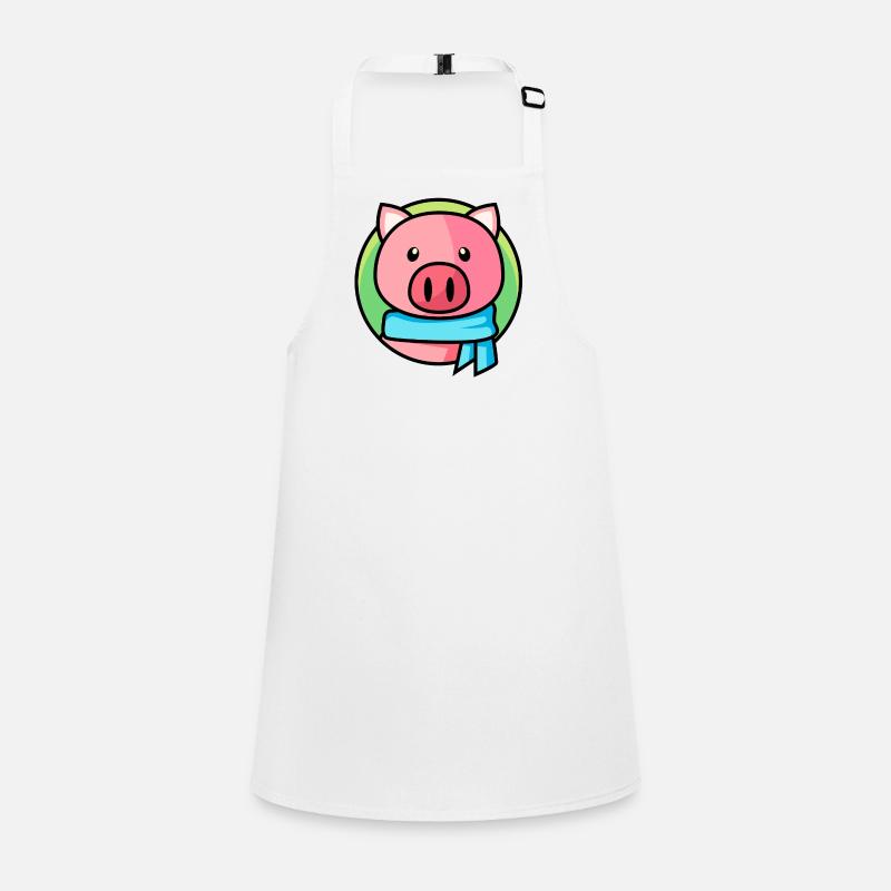 Cochon rose avec écharpe Tablier Enfant