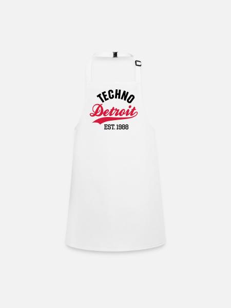 Techno Detroit est.1988 - Schürze für Kinder - Weiß - Vorne