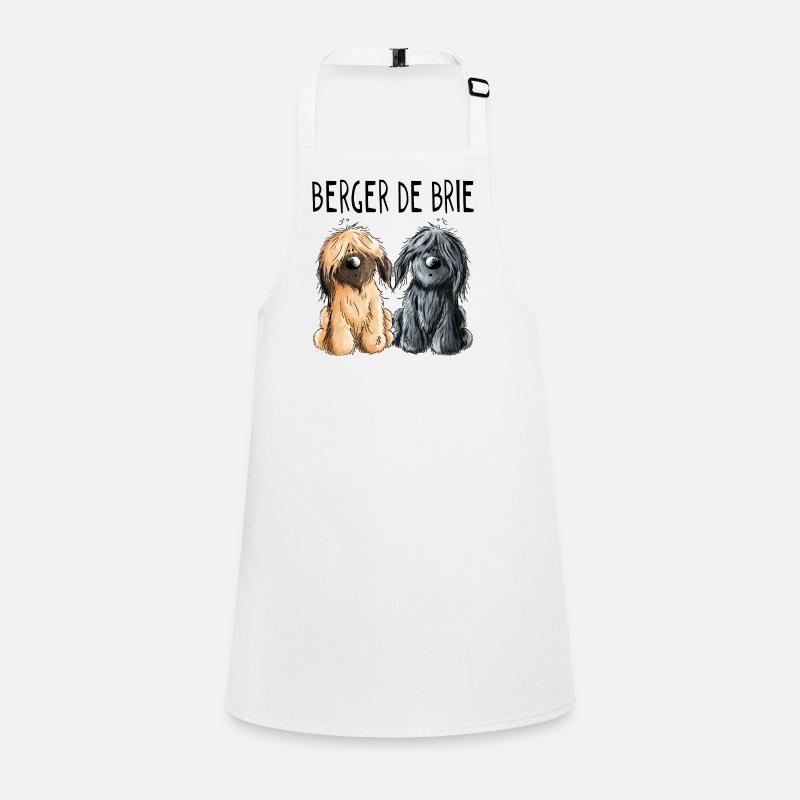 Zwei Berger de Brie - Briard - Comic - Geschenk Schürze für Kinder