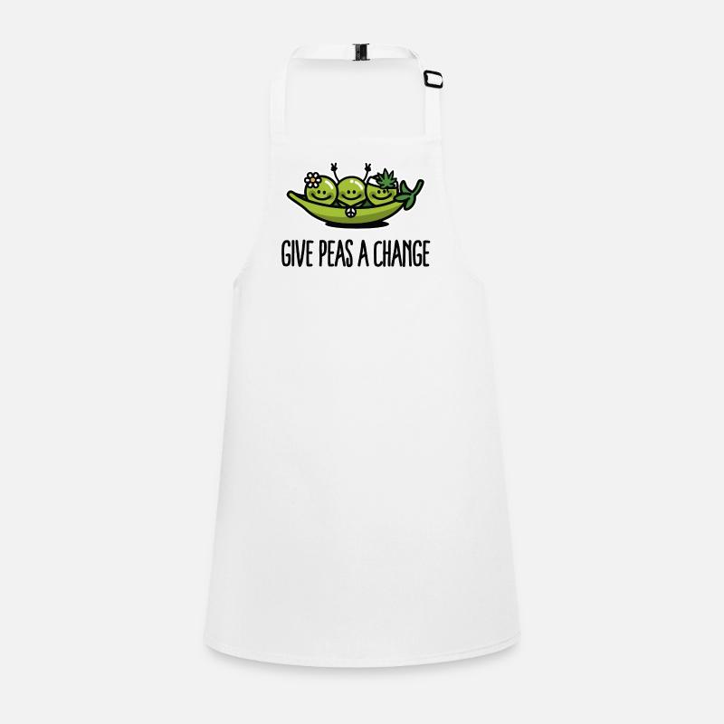 Give peas / peace a change hippies Tablier Enfant