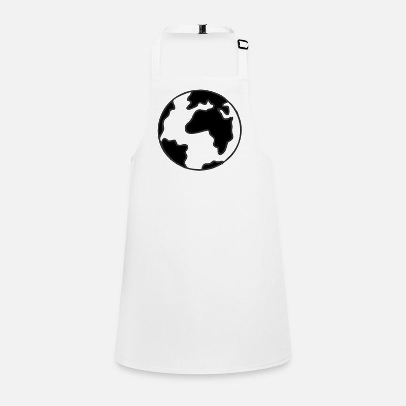 Graphique minimaliste de la carte du monde Tablier Enfant
