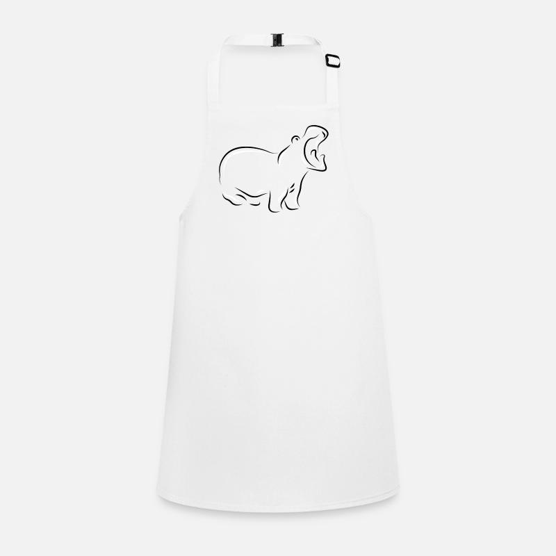 hippo - hippo with open beak around wilderness Children's Apron