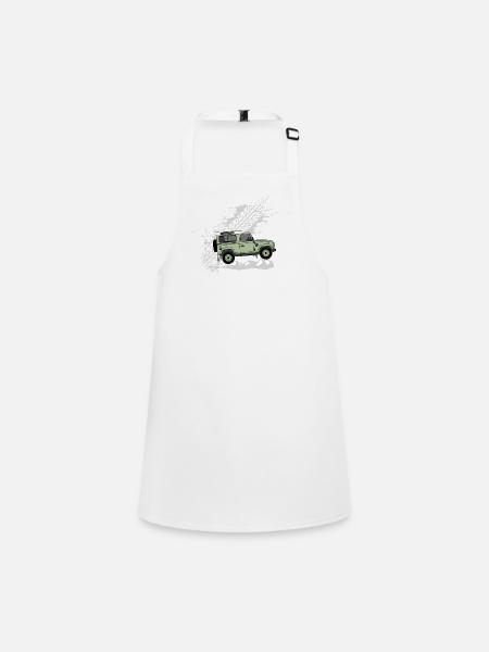 Defender 90 Splash - Children's Apron - white - Front