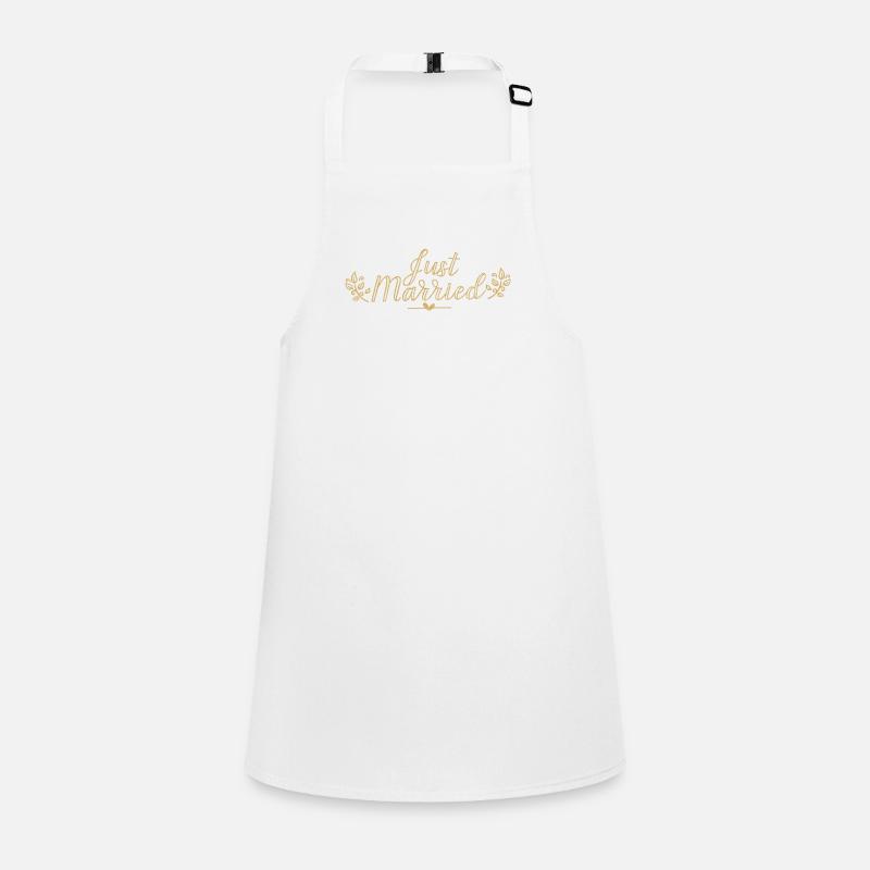 Just Married Hochzeit Ehefrau Verheiratet Geschenk Schürze für Kinder