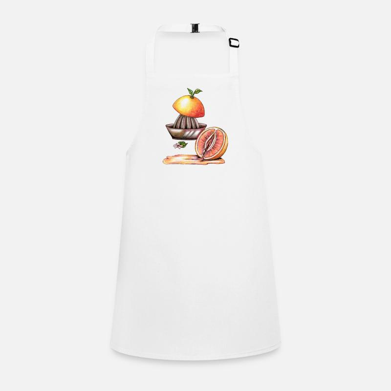 Vulva Grapefruit Schürze für Kinder
