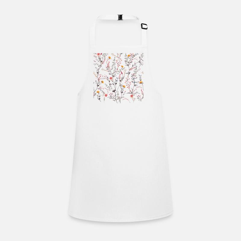 Floral Nightfall Bloom on Black Children's Apron