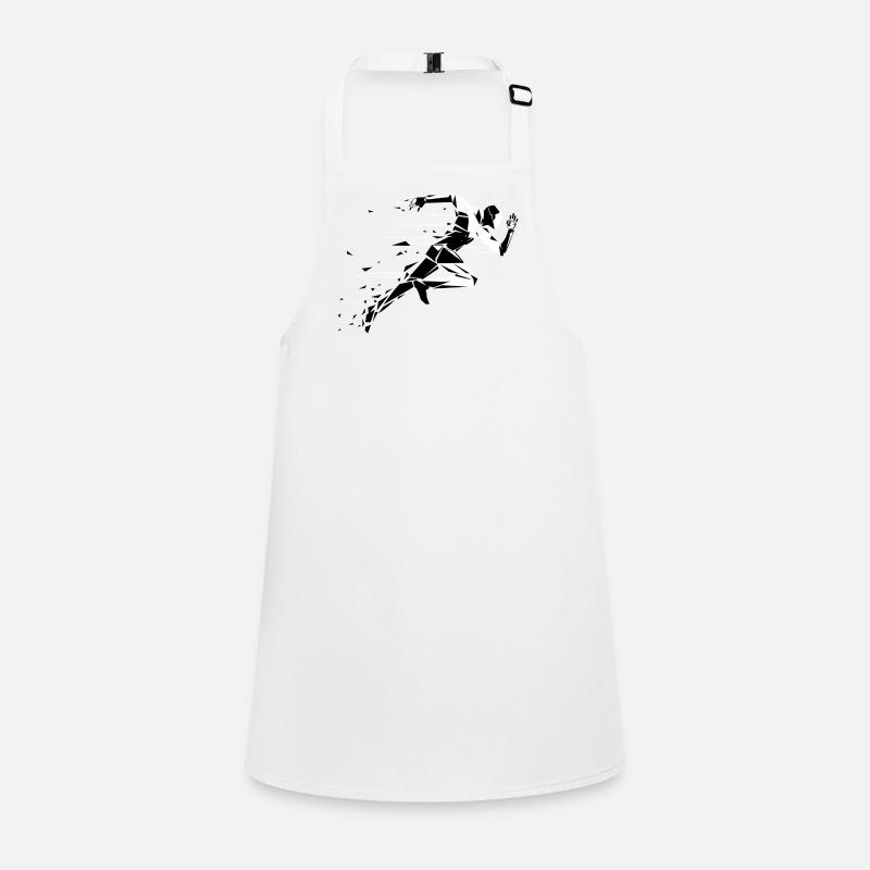 running man noir et blanc Tablier Enfant