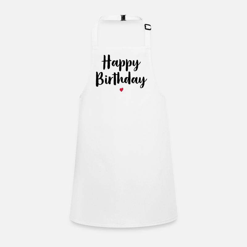 Happy Birthday Herz Geburtstag Geschenk Schürze für Kinder