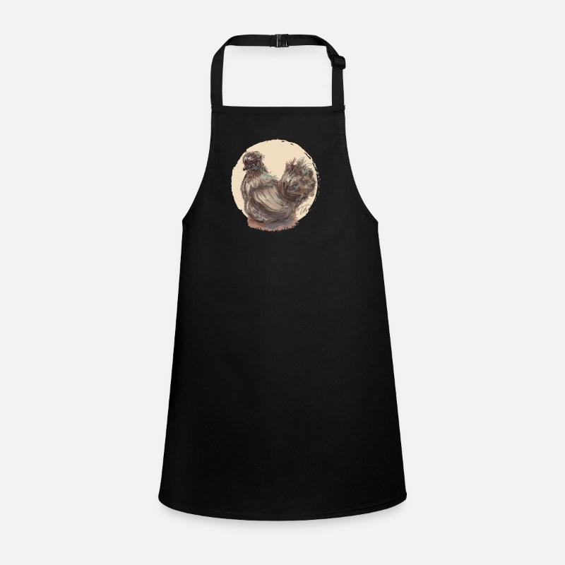 Brown silk hen Children's Apron