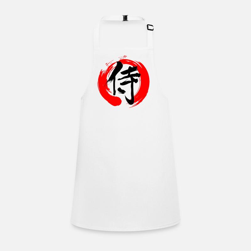 samurai in zen sign Children's Apron