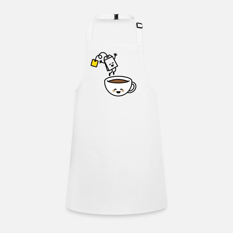 Tachet de thé drôle tasse de thé heureux Tea lover Tea drinker Tablier Enfant