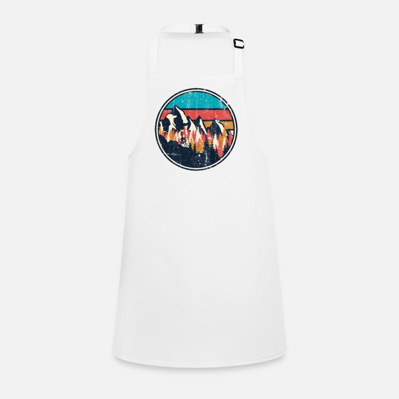 Retro Mountain Trail Circle Children's Apron