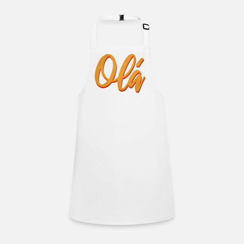 Olá Orange Script Tee Schürze für Kinder