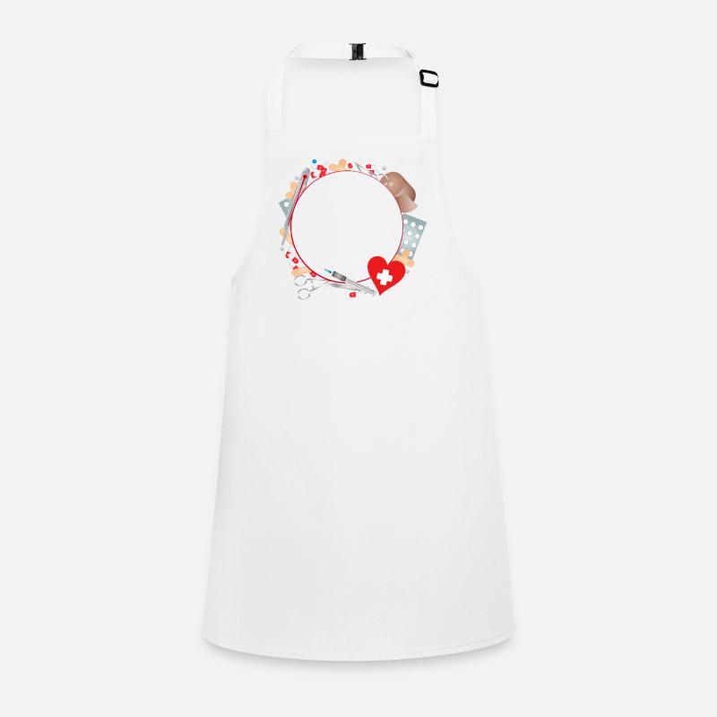 Erste Hilfe Set oder Reiseapotheke als Rahmen Schürze für Kinder