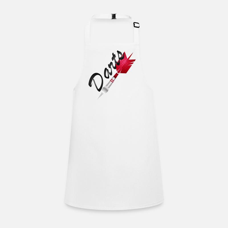 fléchette rouge unique avec typographie de fléchettes Tablier Enfant