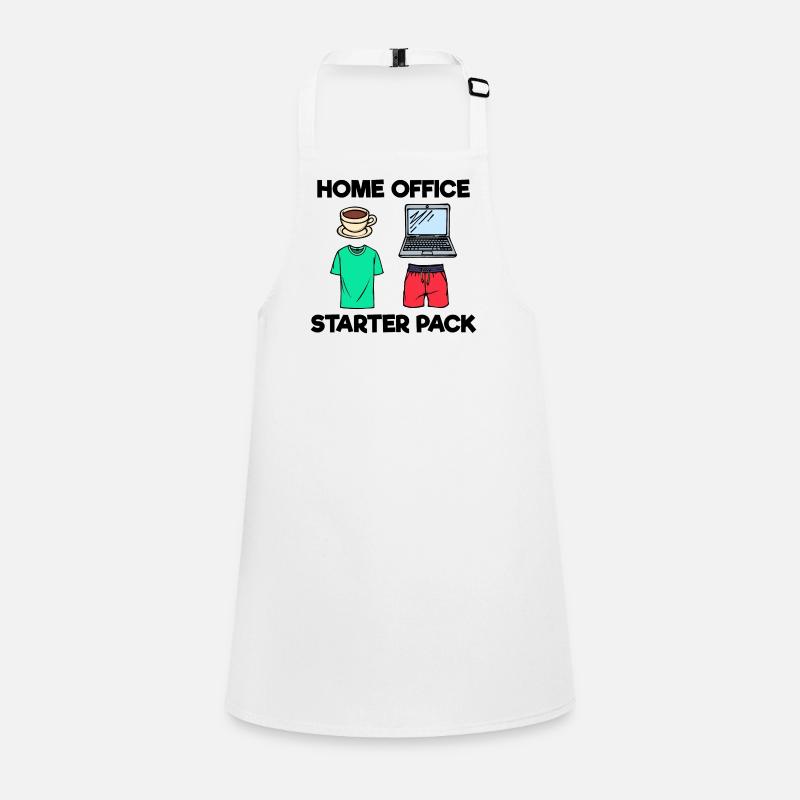 Ordinateur portable Café Emploi Home Office Déclaration Wfh Tablier Enfant
