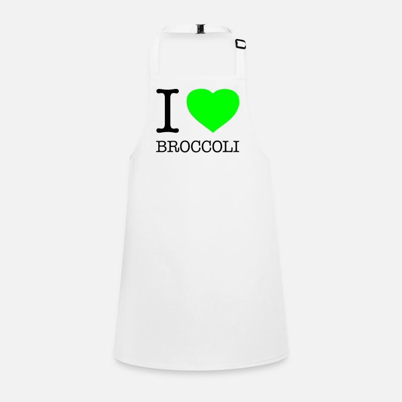 I LOVE BROCCOLI Brokkoli Gemüse Schürze für Kinder