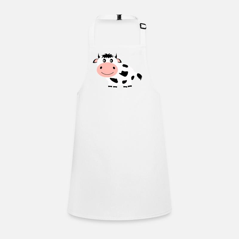Cow black and white comic Children's Apron