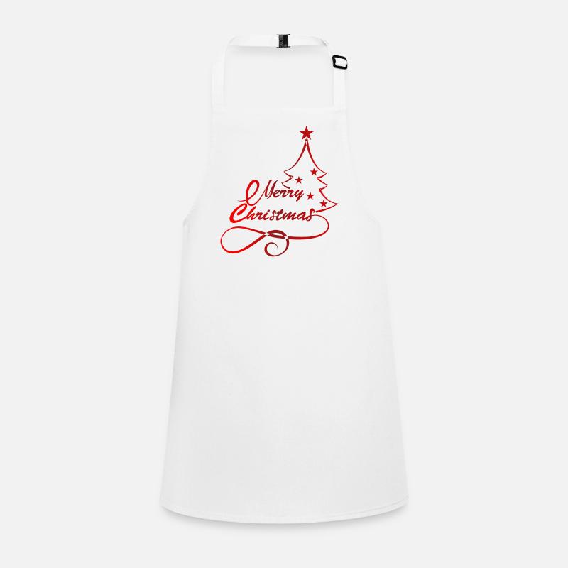 Festive Christmas Tree Silhouette Print Children's Apron