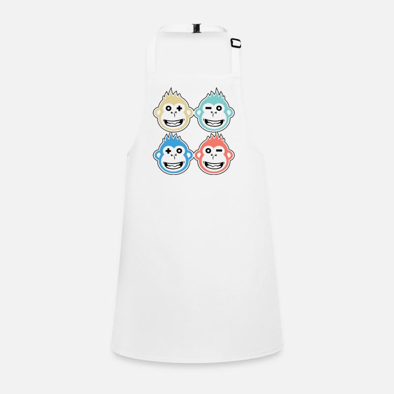 4 happy monkeys Children's Apron