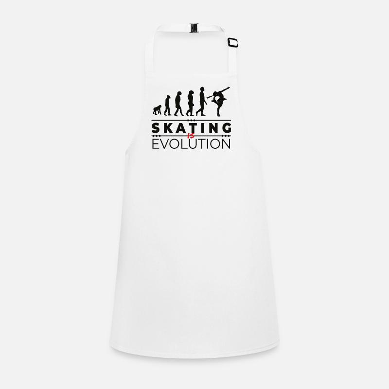 Skating is evolution - Message Humour Parodie Tablier Enfant