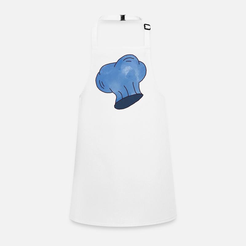 Small blue chef's hat with clouds Children's Apron