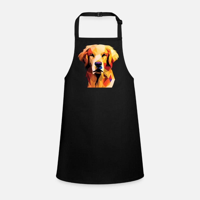 Golden Retriever Dog Polygon Children's Apron