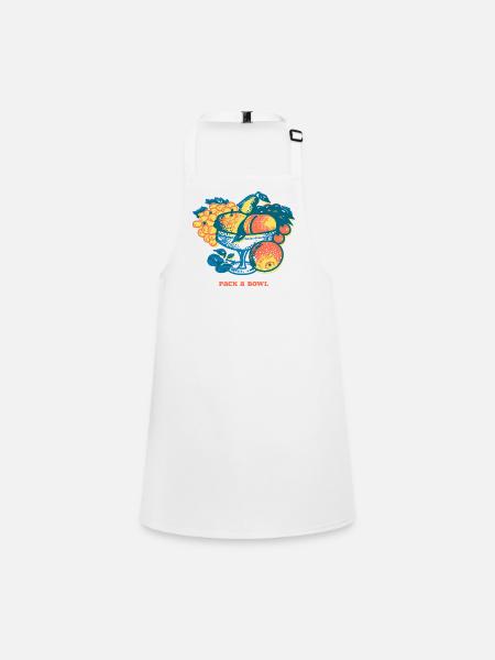 Pack A Bowl T-Shirt - Children's Apron - white - Front