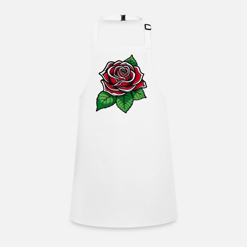 Crimson Rose Pop Art Bloom Children's Apron