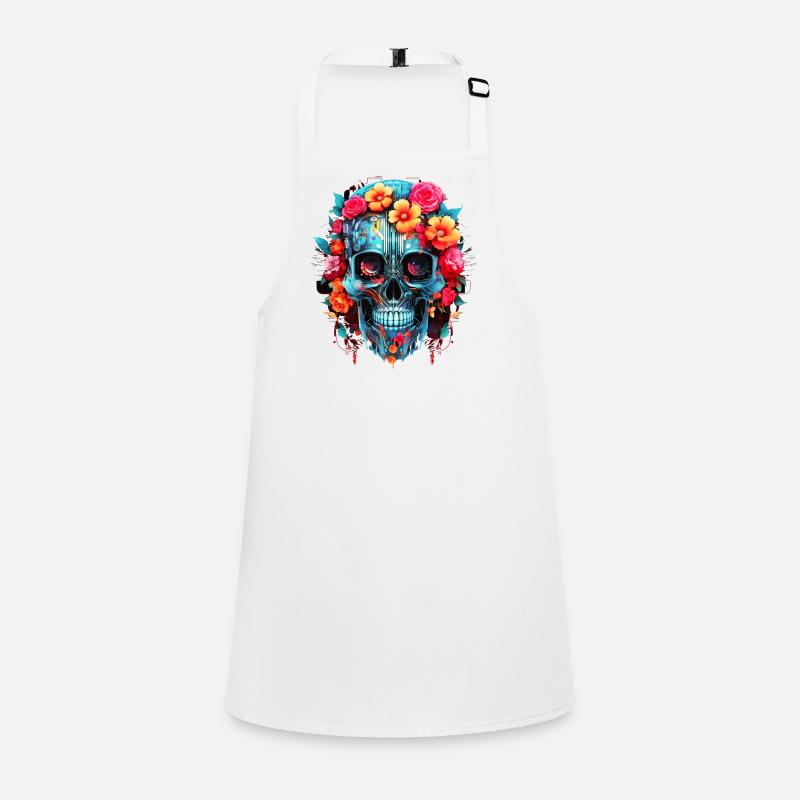 Cyborg Skull Robot Android Sugar Skull Tablier Enfant