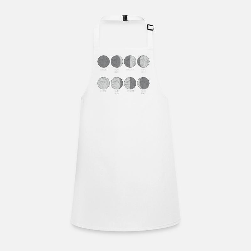 Monochrome Moon Phases Grid Children's Apron