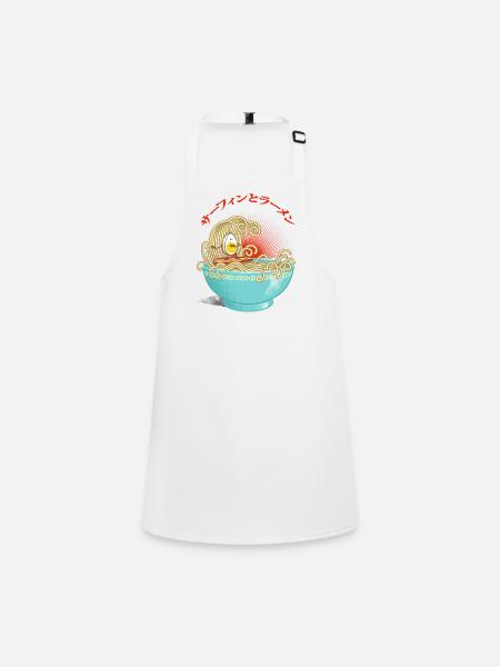 Surf et ramens - Tablier Enfant - blanc - Devant