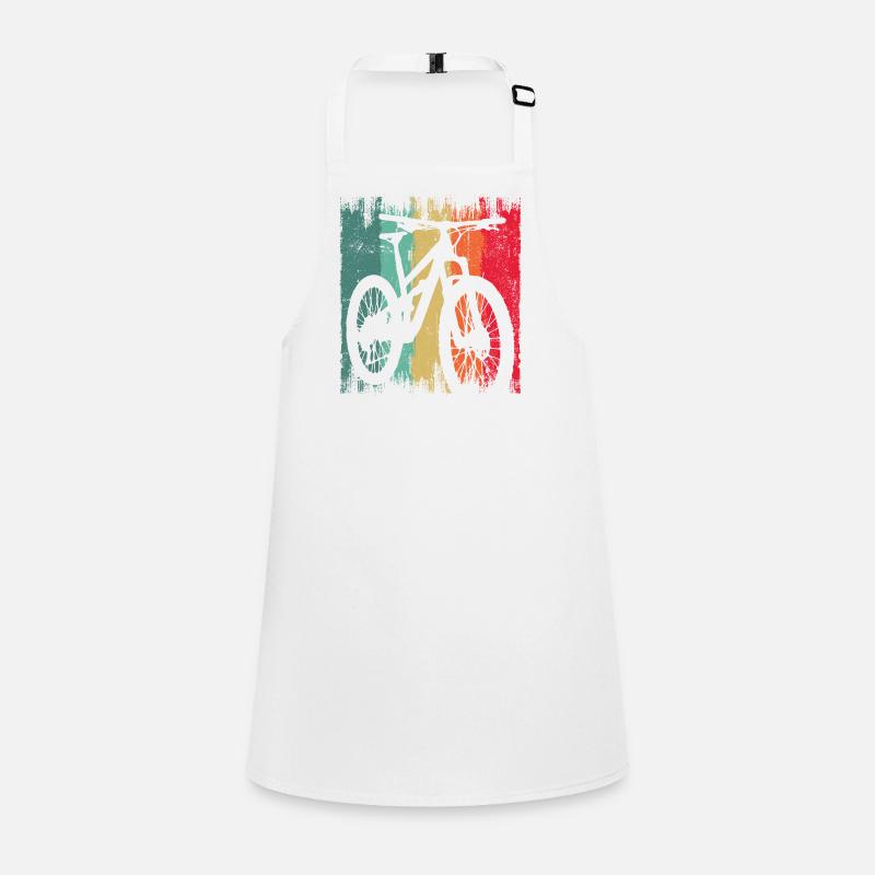 Silhouette de vélo grunge arc-en-ciel Tablier Enfant