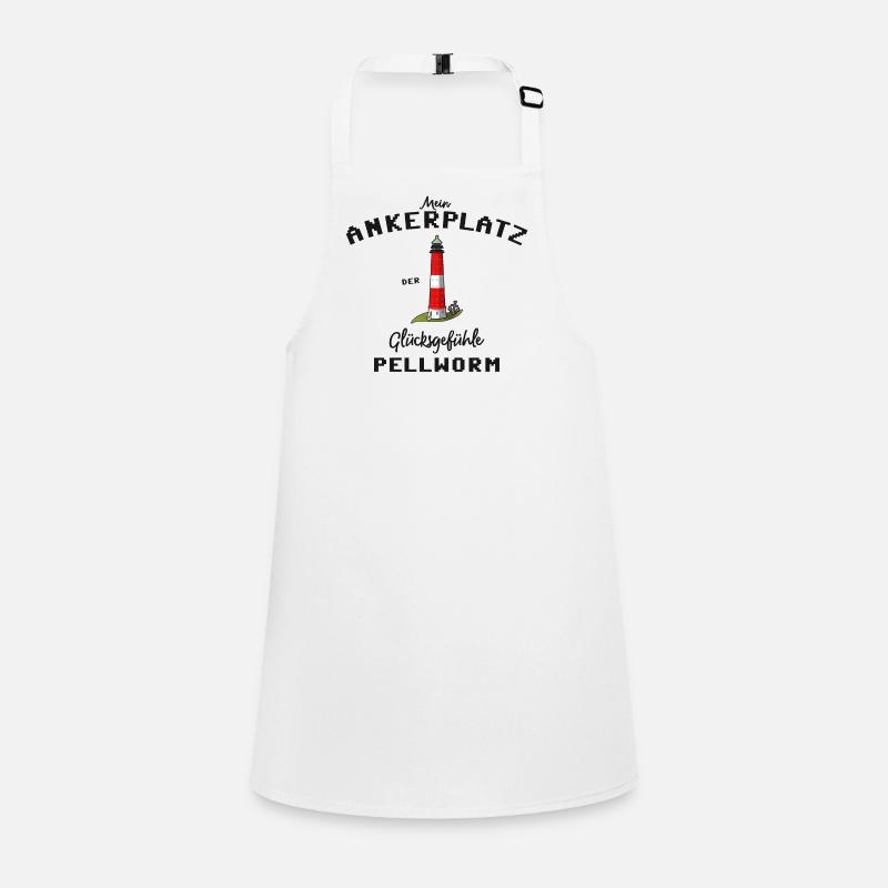 Pellworm, Ankerplatz Glücksgefühle, Leuchtturm Schürze für Kinder