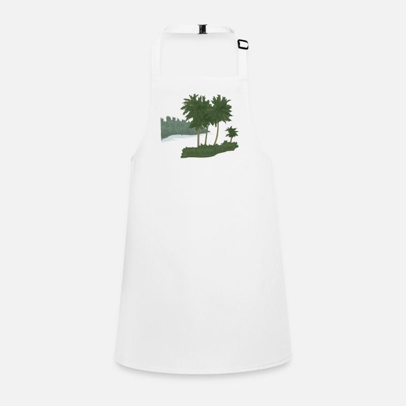 Palm Island with Structure Effect (mod.) - Children's Apron - white