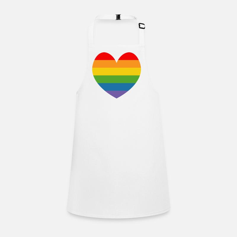 LGBT CSD TShirt Regenbogen HERZ Schürze für Kinder