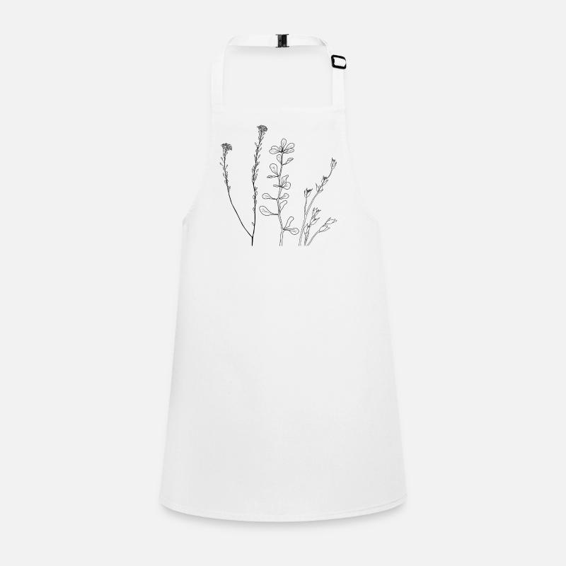 Blumen Line Art Schürze für Kinder