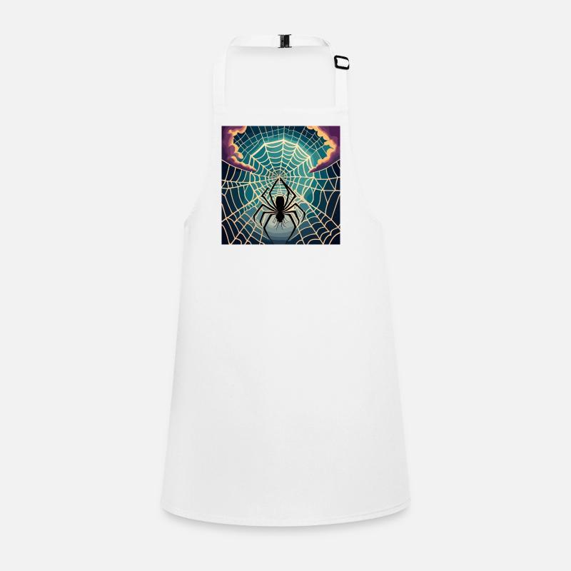 A spiderweb spider moon Children's Apron
