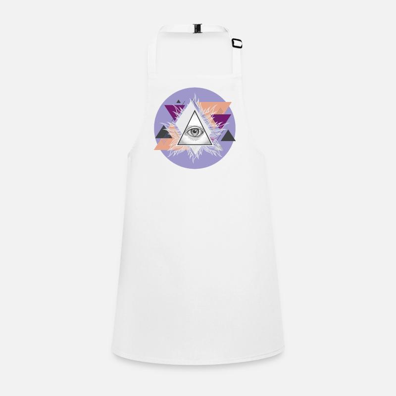 Geometric Triangular Eye with Auras Children's Apron
