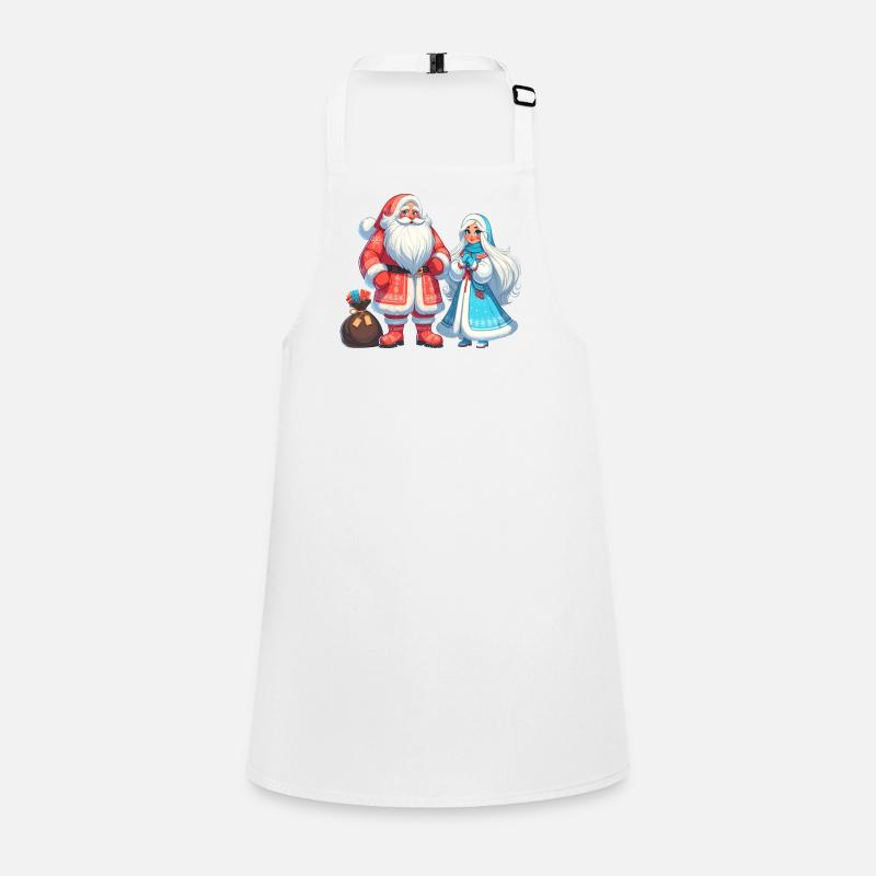 Ded Moroz Snegurotschka russischer Weihnachtsmann Schürze für Kinder